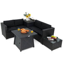 5 Piece Patio Furniture Set with 50000 BTU Propane Fire Pit Table by LJGDeals