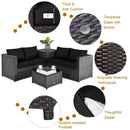 5 Piece Patio Furniture Set with 50000 BTU Propane Fire Pit Table by LJGDeals