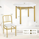 5-Piece Round Dining Table Set with Storage Shelf for Dining Room by LJGDeals