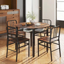 5-Piece Round Dining Table Set with Storage Shelf for Dining Room by LJGDeals