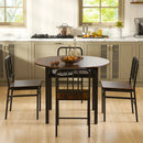 5-Piece Round Dining Table Set with Storage Shelf for Dining Room by LJGDeals