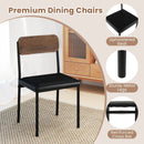 5-Piece Round Kitchen Table Set with Drop Leaf Tabletop and 4 Upholstered Dining Chairs-Brown by LJGDeals
