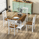 5 Piece Round Kitchen Dining Set with Drop Leaf Table Top by LJGDeals