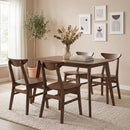 5-Piece Solid Wood Dining Table Set for Small Space by DirectDeals