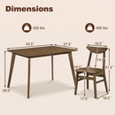 5-Piece Solid Wood Dining Table Set for Small Space by LJGDeals