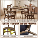 5-Piece Solid Wood Dining Table Set for Small Space by DirectDeals