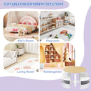 5 Piece Toddler Round Nesting Table with 4 Storage Stools for Activity
