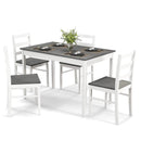 5-Piece Wooden Dining Set with Rectangular Table and 4 Chairs by LJGDeals