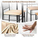 5 Pieces Dining Set Wooden Table and 4 Cushioned Chairs by DirectDeals