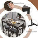 5-Piece Dining Set with 4 Upholstered Stools by LJGDeals