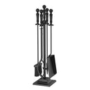 5-Pieces Fireplace Tool Set Indoor Outdoor Fire Place Set Tools with Aluminum Handles by LJGDeals