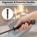 5-Pieces Fireplace Tool Set Indoor Outdoor Fire Place Set Tools with Aluminum Handles by LJGDeals