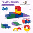 5 Pieces Kids Climbing Toys with PU Leather Cover-Multicolor by LJGDeals