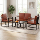 5 Pieces Living Room Set with 2 Accent Chairs and 2 Coffee Tables by LJGDeals