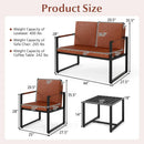 5 Pieces Living Room Set with 2 Accent Chairs and 2 Coffee Tables by LJGDeals