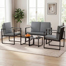 5 Pieces Living Room Set with 2 Accent Chairs and 2 Coffee Tables by LJGDeals