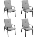 5 Pieces Outdoor Dining Set with 4 Stackable Chair and High-Back Cushions by DirectDeals