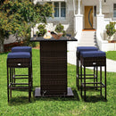 5 Pieces Patio Rattan Bar by LJGDeals