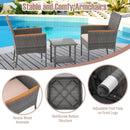 5 Pieces Patio Conversation Set with Soft Cushions and Ottomans-Beige by LJGDeals