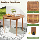 5 Pieces Patio Dining Set with Cushions and PE Rattan Backrest for Garden and Backyard by DirectDeals