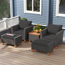 5-Piece Patio Conversation Set with Storage Table