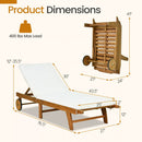 Adjustable Patio Chaise Lounge with Cushion and Wheels by DirectDeals