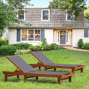 Adjustable Wood Chaise Lounge Chair with 5-Position Backrest by LJGDeals