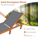 Adjustable Wood Chaise Lounge Chair with 5-Position Backrest by LJGDeals