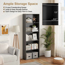 5-Shelf Storage Bookcase Modern Multi-Functional Display Cabinet by LJGDeals
