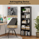 5-Shelf Storage Bookcase Modern Multi-Functional Display Cabinet by LJGDeals