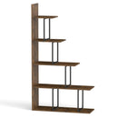 5-Tier Stepped Bookshelf 62" Tall with Metal Frame by DirectDeals
