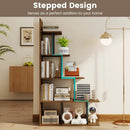 5-Tier Stepped Bookshelf 62" Tall with Metal Frame by LJGDeals