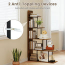 5-Tier Stepped Bookshelf 62" Tall with Metal Frame by LJGDeals