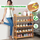 5-Tier Bamboo FreeStanding Shoe Rack-Natural by DirectDeals