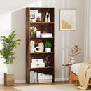 5-Tier Bookshelf Open Bookcase Freestanding Display Shelf Storage Organizer-Rustic Brown by LJGDeals