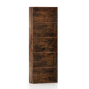 5-Tier Bookshelf Open Bookcase Freestanding Display Shelf Storage Organizer-Rustic Brown by LJGDeals