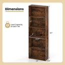 5-Tier Bookshelf Open Bookcase Freestanding Display Shelf Storage Organizer-Rustic Brown by LJGDeals