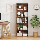 5-Tier Bookshelf Open Bookcase Freestanding Display Shelf Storage Organizer-Rustic Brown by LJGDeals