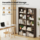 5-Tier Bookshelf Open Display Storage Organizer by LJGDeals