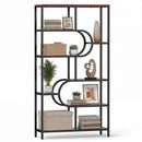 5-Tier Bookshelf Tall Etagere Bookcase with Open Storage Shelves and U Shape by LJGDeals