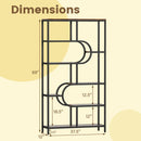 5-Tier Bookshelf Tall Etagere Bookcase with Open Storage Shelves and U Shape by LJGDeals