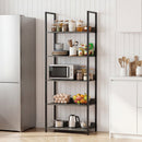5-Tier Bookshelf Tall Wooden Open Bookcase with Back Panels by DirectDeals
