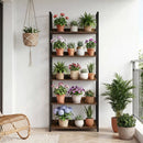 5-Tier Bookshelf Tall Wooden Open Bookcase with Back Panels by LJGDeals