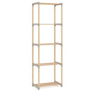 5-Tier Pine Wood Bookshelf with Open Shelves by DirectDeals