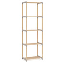 5-Tier Pine Wood Bookshelf with Open Shelves by LJGDeals
