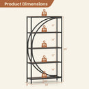 5-Tier Bookshelf with Half-Moon Shape for Living Room and Home Office by LJGDeals