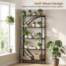 5-Tier Bookshelf with Half-Moon Shape for Living Room and Home Office by LJGDeals