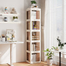 5-Tier Foldable Rotating Bookshelf 360¬∞ Spinning Bookcase with Swivel Base-White
