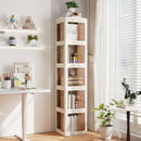 5-Tier Foldable Rotating Bookshelf 360¬∞ Spinning Bookcase with Swivel Base-White by LJGDeals