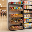 5-Tier Food Storage Rack with Pull-Out Drawers, Rustic Brown by LJGDeals